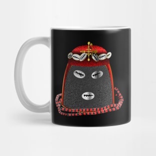 Cement Elegua w Cowry Crown and Necklace Dressing Mug
